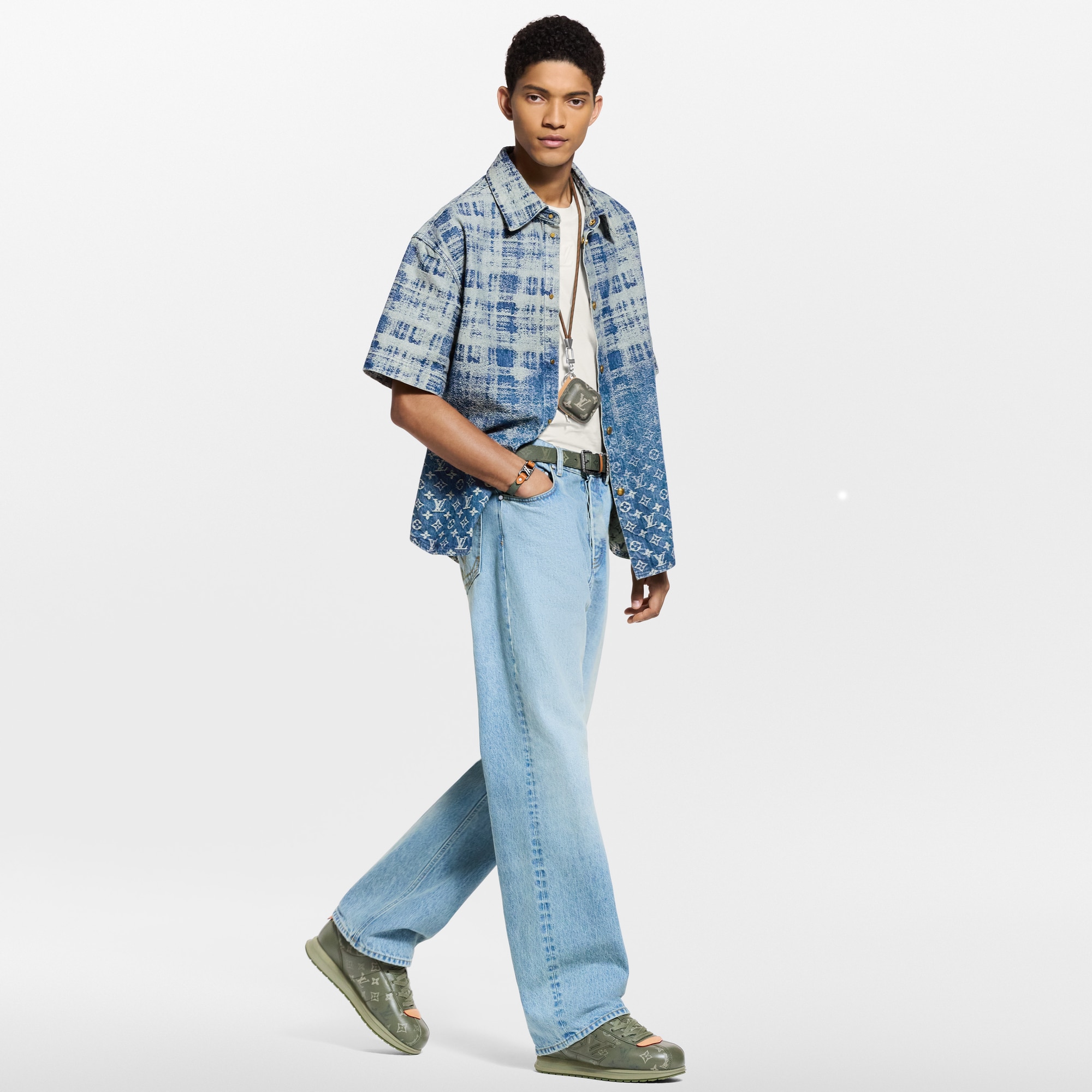 Denim Short-Sleeved Shirt - Men - Ready-to-Wear | LOUIS VUITTON ®